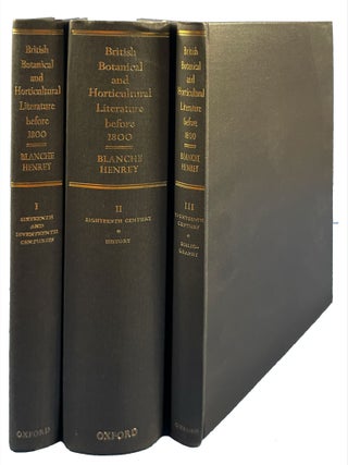 British Botanical and Horticultural Literature before 1800