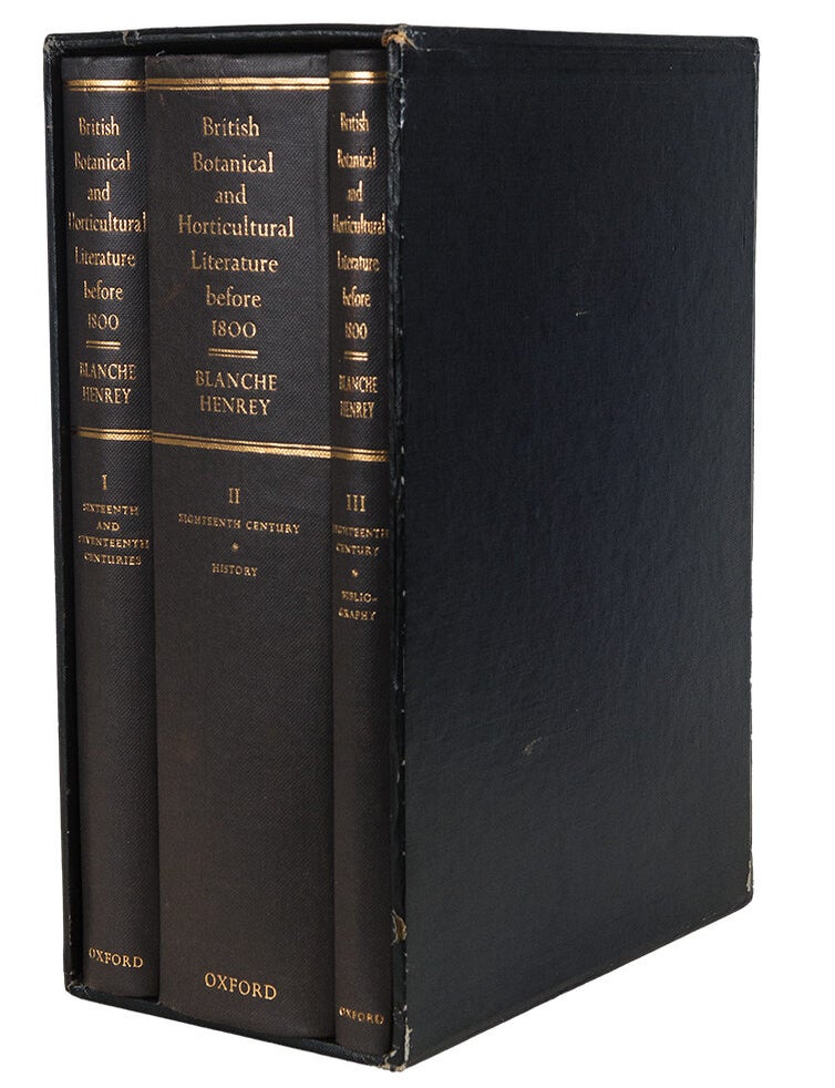 Item #39048 British Botanical and Horticultural Literature before 1800. Blanche HENREY.