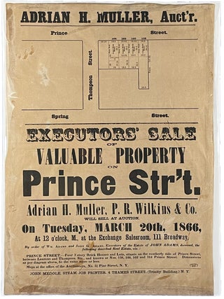 Item #39131 Executors' Sale of Valuable Property on Prince Street [cartographically-illustrated...