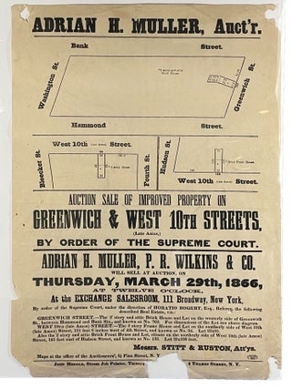 Item #39133 Auction Sale of Improved Property on Greenwich & West 10th Streets. auctioneer NEW...
