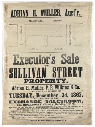 Item #39134 Executor's Sale of Sullivan Street Property. auctioneer NEW YORK CITY - Adrian H. Muller