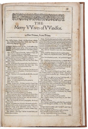 Item #39555 The Merry Wives of Windsor. William SHAKESPEARE