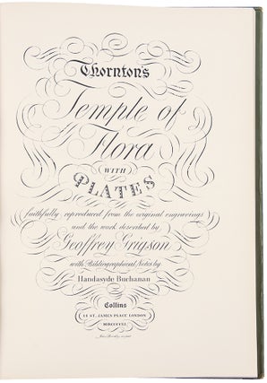 Item #39594 Thornton's Temple of Flora with Plates faithfully reproduced from the original...