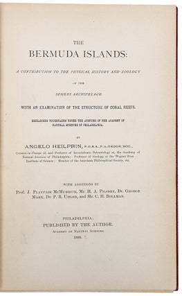 The Bermuda Islands: A Contribution to the Physical History and Zoology of the Somers Archipelago. With an Examination of the Structure of Coral Reefs.