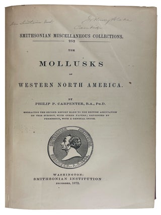 Item #39605 Smithsonian Miscellaneous Collections 252. The Mollusks of Western North America....