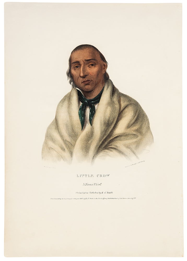 Item #39624 Little Crow, a Sioux Chief. Thomas L. MCKENNEY, James HALL.