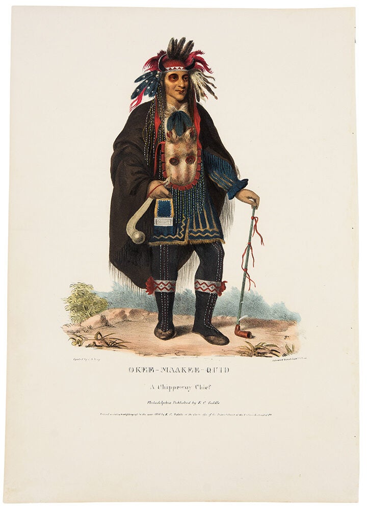 Okee-Maakee-Quid, a Chippeway Chief | Thomas L. MCKENNEY, James HALL