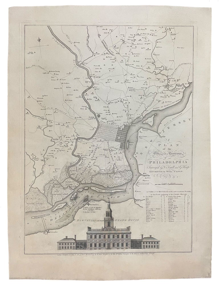 Item #39878 Plan of the City and Environs of Philadelphia Survey'd by N. Scull and G. Heap. William FADEN.