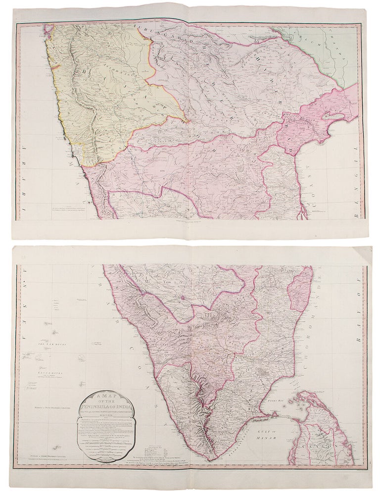 Item #40024 A Map of the Peninsula of India from the 19th Degree North Latitude to Cape Comorin. William FADEN.