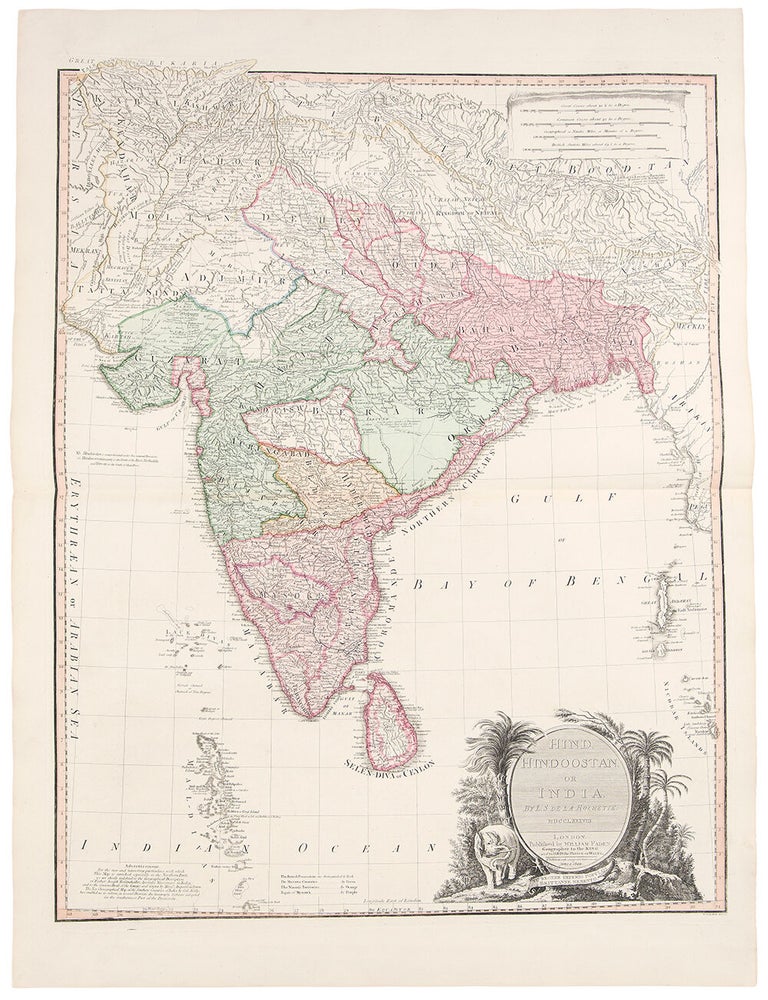 Item #40025 Hind, Hindoostan, or India. William FADEN, Louis Stanislas D'Arcy DE LA ROCHETTE, William PALMER, publisher, mapmaker, engraver.
