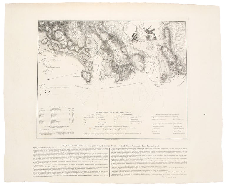 Item #40029 [Battle of St. Lucia, Caribbean]. Sketch of Part of the Island of Ste. Lucie. William FADEN.