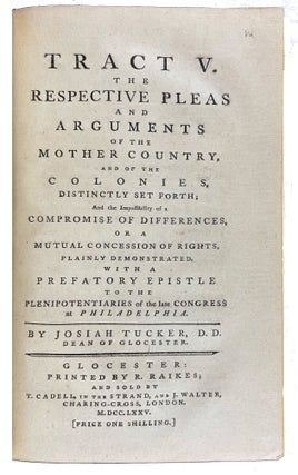 Item #40129 Tract V. The Respective Pleas and Arguments of the Mother Country, and of the...