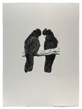 Item #40188 Parrots and Cockatoos. Elizabeth BUTTERWORTH, Rosemary, LOW, Artist b. 1949, Author...