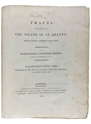 Item #40297 Tracts Relative to the Island of St. Helena; Written During a Residence of Five...
