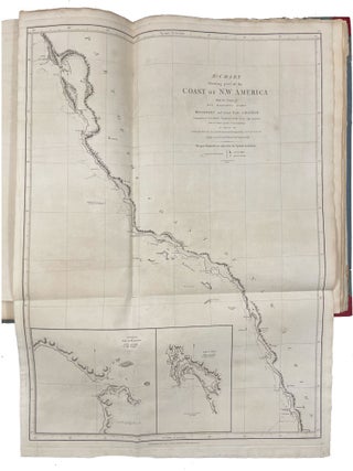 A Voyage of Discovery to the North Pacific Ocean, and Round the World; in which the Coast of North-West America has been Carefully Examined and Accurately Surveyed. Undertaken by his Majesty's Command, Principally with a View to Ascertain the Existence of any Navigable Communication between the North Pacific and North Atlantic Oceans; and Performed in the Years 1790, 1791, 1792, 1793, 1794, and 1795, in the Discovery Sloop of War, and Armed Tender Chatham, under the Command of Captain George Vancouver. Volumes I-III plus Atlas