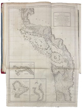 A Voyage of Discovery to the North Pacific Ocean, and Round the World; in which the Coast of North-West America has been Carefully Examined and Accurately Surveyed. Undertaken by his Majesty's Command, Principally with a View to Ascertain the Existence of any Navigable Communication between the North Pacific and North Atlantic Oceans; and Performed in the Years 1790, 1791, 1792, 1793, 1794, and 1795, in the Discovery Sloop of War, and Armed Tender Chatham, under the Command of Captain George Vancouver. Volumes I-III plus Atlas