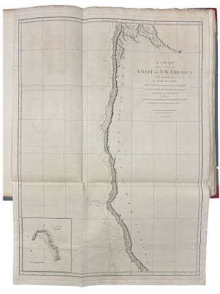 A Voyage of Discovery to the North Pacific Ocean, and Round the World; in which the Coast of North-West America has been Carefully Examined and Accurately Surveyed. Undertaken by his Majesty's Command, Principally with a View to Ascertain the Existence of any Navigable Communication between the North Pacific and North Atlantic Oceans; and Performed in the Years 1790, 1791, 1792, 1793, 1794, and 1795, in the Discovery Sloop of War, and Armed Tender Chatham, under the Command of Captain George Vancouver. Volumes I-III plus Atlas