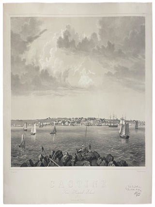 Item #40861 Castine From Hospital Island 1855. Fitz Henry LANE, artist and publisher