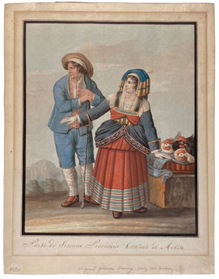 Four Italian Watercolours Depicting Figures in Local Dress