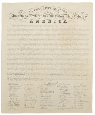 Item #41026 In Congress, July 4, 1776. The Unanimous Declaration of the Thirteen United States of...