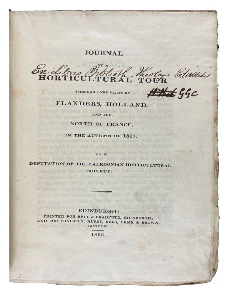 Item #41139 Journal of a Horticultural Tour Through Some Parts of Flanders, Holland and the North of France. Patrick NEILL.