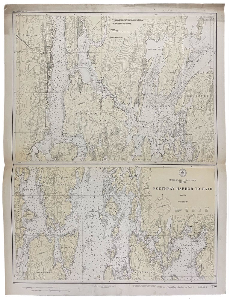 Item #41276 Boothbay Harbor to Bath. Maine.