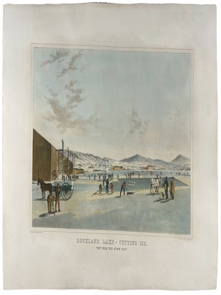 Item #41376 Rockland Lake - Cutting Ice - View from the Northeast. after John William HILL