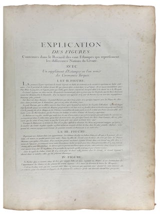 Recueil de Cent Estampes Repres&eacute;ntant Differentes Nations du Levant, Grav&eacute;es sur les Tableaux Peints d'apres Nature en 1707 et 1708. Par le Ordres de M. De Ferriol Ambassadeur du Roi a la Porte; Et Mis au Jour en 1712 et 1713. Par les Soins de M. Le Hay. Parts I and II