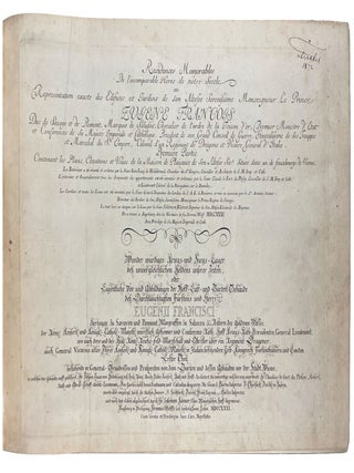 Residences Memorable De l'incomparable Heros de n&ocirc;tre Siecle ou Representation exacte des Edifices et Jardins de Son Altesse Serenissime Monseigneur Le Prince Eugene Francois Duc de Savoye et de Piemont...[bound with:] Representation Des Animaux de la Menagerie de S. A. S. Monseigneur le Prince Eugene Francois de Savoye et de Piemont...