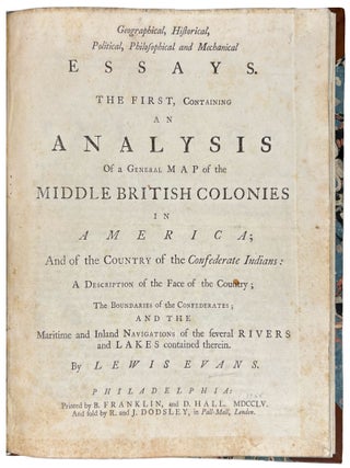 Item #41519 Geographical, Historical, Political, Philosophical and Mechanical Essays, the first,...