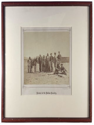 Scenes in the Indian Country: Lakota Indian Running Water with Members of the US Indian Peace Commission at the 1868 Fort Laramie Treaty Signing