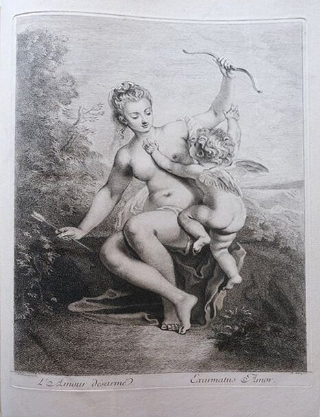Item #41750 Oeuvres des Estampes Gravees d'apres les Tableaux et Desseins de feu Antione Watteau, Peintre Flamand, Quatrieme et Derniere Partie. Jean Antione WATTEAU.