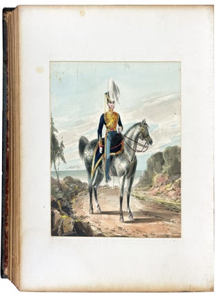 Item #41820 An album of 65 original uniform studies of British Army Officers. Samuel L....