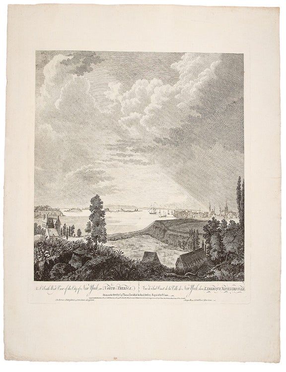 Item #41856 A South West View of the City of New York, in North America. after SCENOGRAPHIA AMERICANA - Captain Thomas HOWDELL.