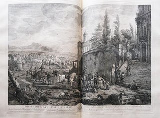 Oeuvres de Phillippe Wouvermans, Hollandois. Gravées d'apres ses meilleurs Tableaux qui sont dans les plus beaux Cabinets de Paris et ailleurs. Dediées a son altesse serenissime Monseigneur le Comte de Clermont, Prince du Sang, par son humble et tres obeissant Servieteur I. Moyreau Graveur du Roy