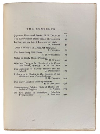 Bibliographica: Papers on Books, Their History and Art