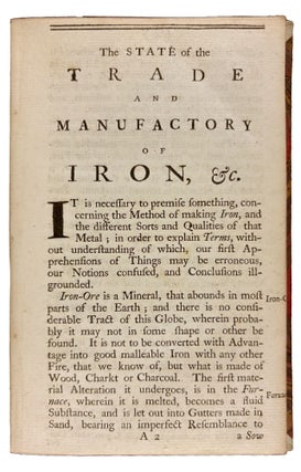 The State of the Trade and Manufactory of Iron in Great-Britain considered
