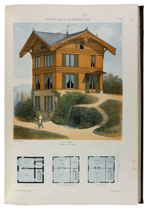 Maisons de campagne des environs de Paris. Choix des plus remarquables maisons bourgeoises, nouvellement construites aux alentours de Paris. Avec plans. Dessines d'apres nature par Victor Petit