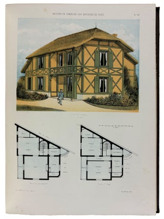 Maisons de campagne des environs de Paris. Choix des plus remarquables maisons bourgeoises, nouvellement construites aux alentours de Paris. Avec plans. Dessines d'apres nature par Victor Petit
