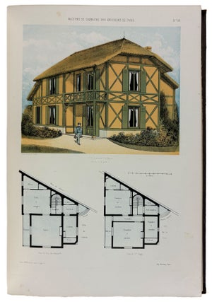 Maisons de campagne des environs de Paris. Choix des plus remarquables maisons bourgeoises, nouvellement construites aux alentours de Paris. Avec plans. Dessines d'apres nature par Victor Petit