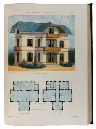 Maisons de campagne des environs de Paris. Choix des plus remarquables maisons bourgeoises, nouvellement construites aux alentours de Paris. Avec plans. Dessines d'apres nature par Victor Petit
