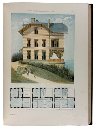 Maisons de campagne des environs de Paris. Choix des plus remarquables maisons bourgeoises, nouvellement construites aux alentours de Paris. Avec plans. Dessines d'apres nature par Victor Petit
