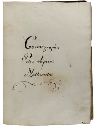 Cosmographicvs liber Petri Apiani mathematici, iam denuo integritati restitutus per Gemmam Phrysium. Item eiusdem Gemmæ Phrysij Libellus de locorum describendorum ratione, & de eorum distantijs inueniendis, nuñq ante hac visus