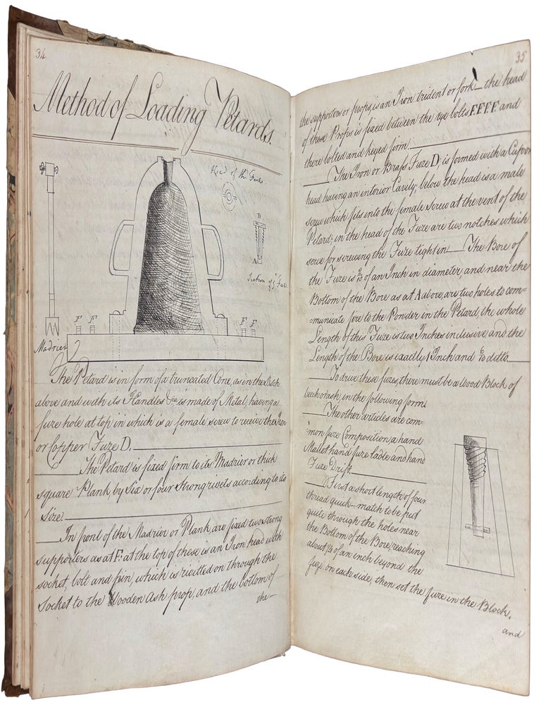 Item #42550 Manuscript volume detailing the manufacture and maintenance of explosives and ammunition. MILITARY.