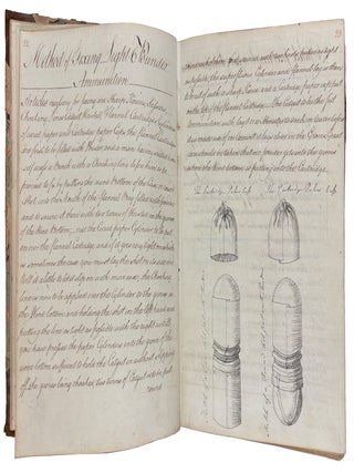 Manuscript volume detailing the manufacture and maintenance of explosives and ammunition