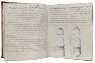 Manuscript volume detailing the manufacture and maintenance of explosives and ammunition