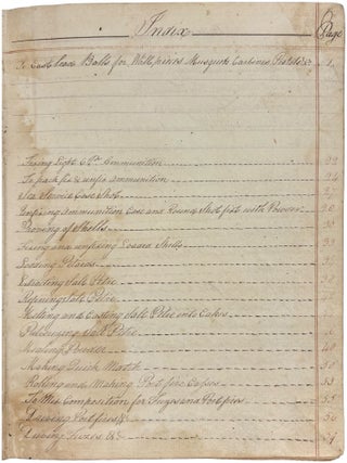 Manuscript volume detailing the manufacture and maintenance of explosives and ammunition