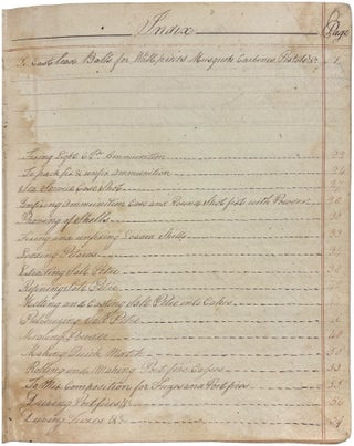 Manuscript volume detailing the manufacture and maintenance of explosives and ammunition