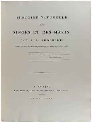 Histoire Naturelle des Singes et des Makis