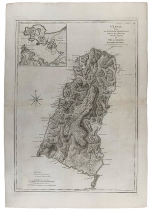 Item #42747 St. Lucia; Done from Surveys and Obserations made By the English whilst in their...
